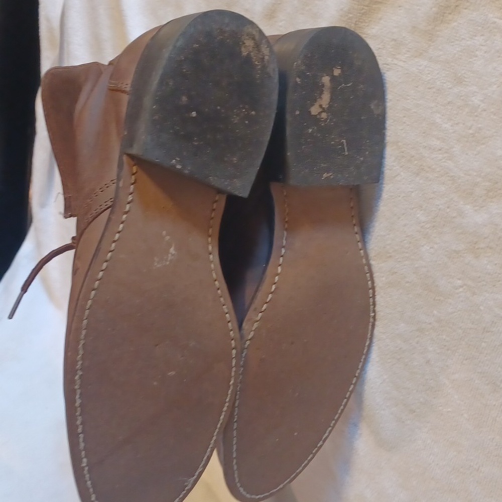 Laredo Chestnut Lace Up Roper Boots Size 7.5 - Picture 5 of 5